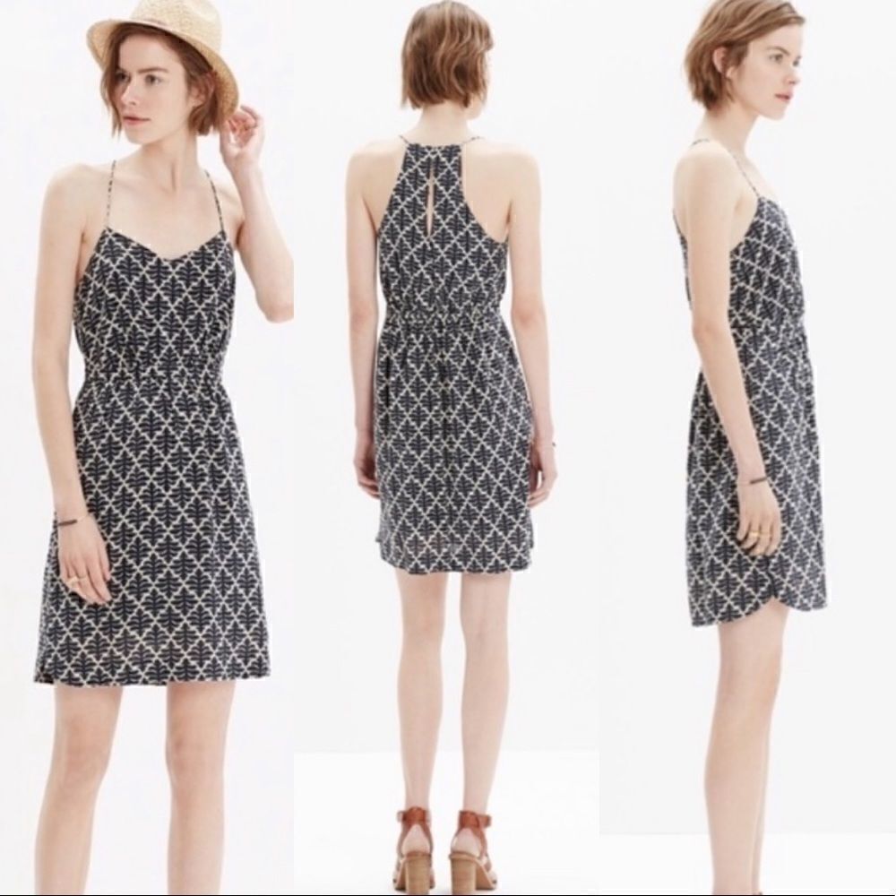 Madewell Silk Daylight Dress in Ikat Bloom